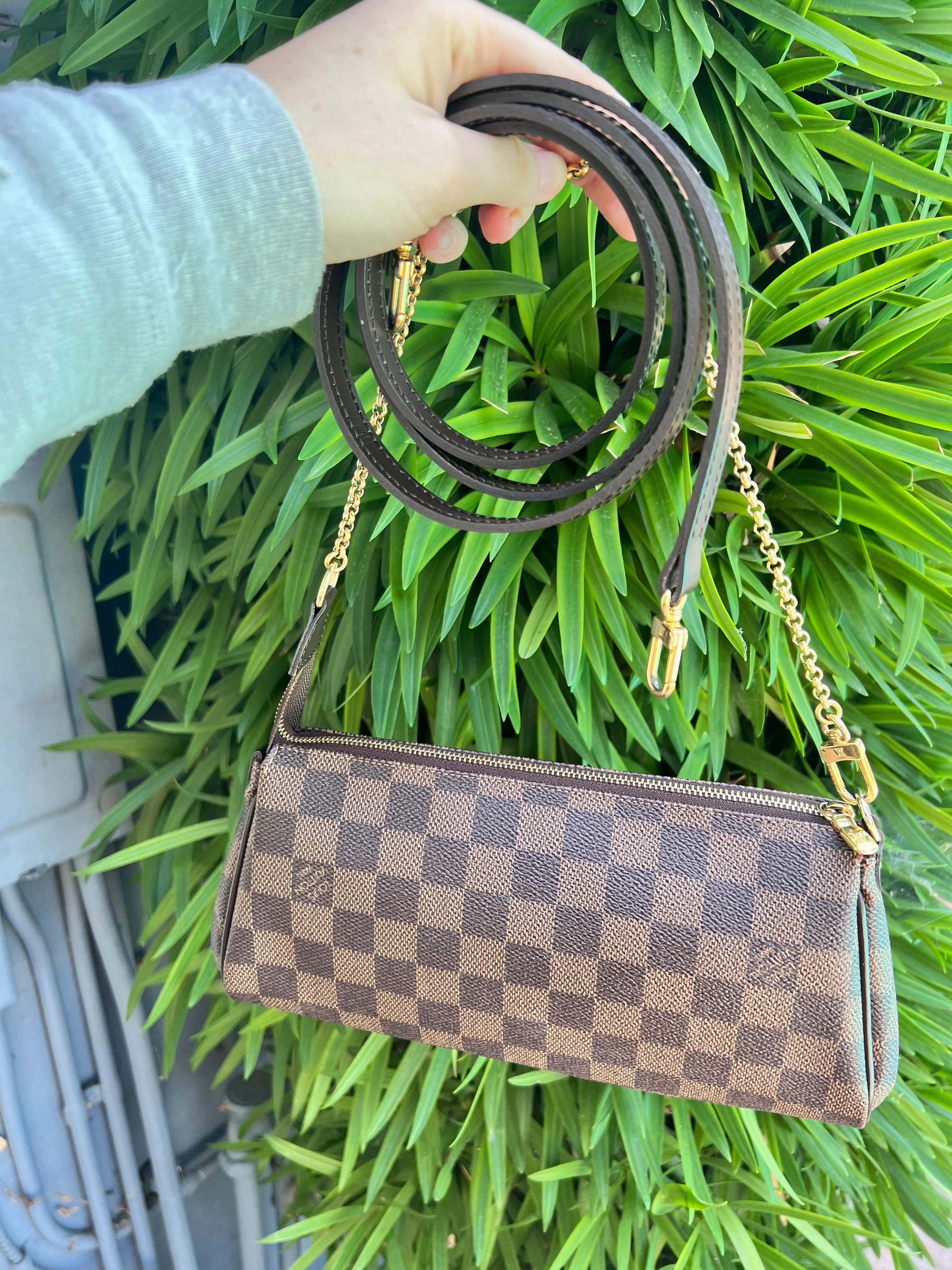 Louis Vuitton Damier Ebene Eva crossbody shoulder bag