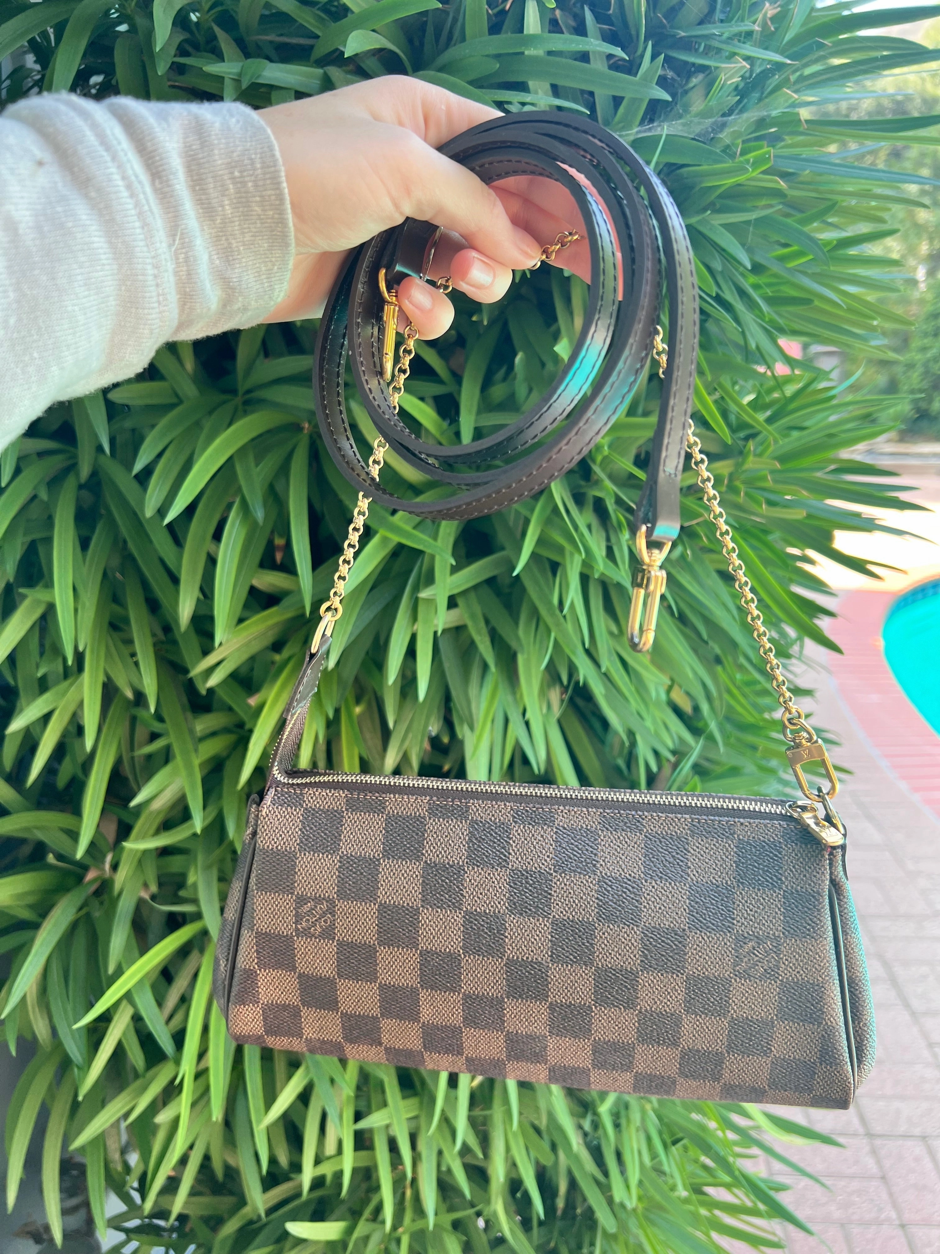 Louis Vuitton Damier Ebene Eva crossbody shoulder bag