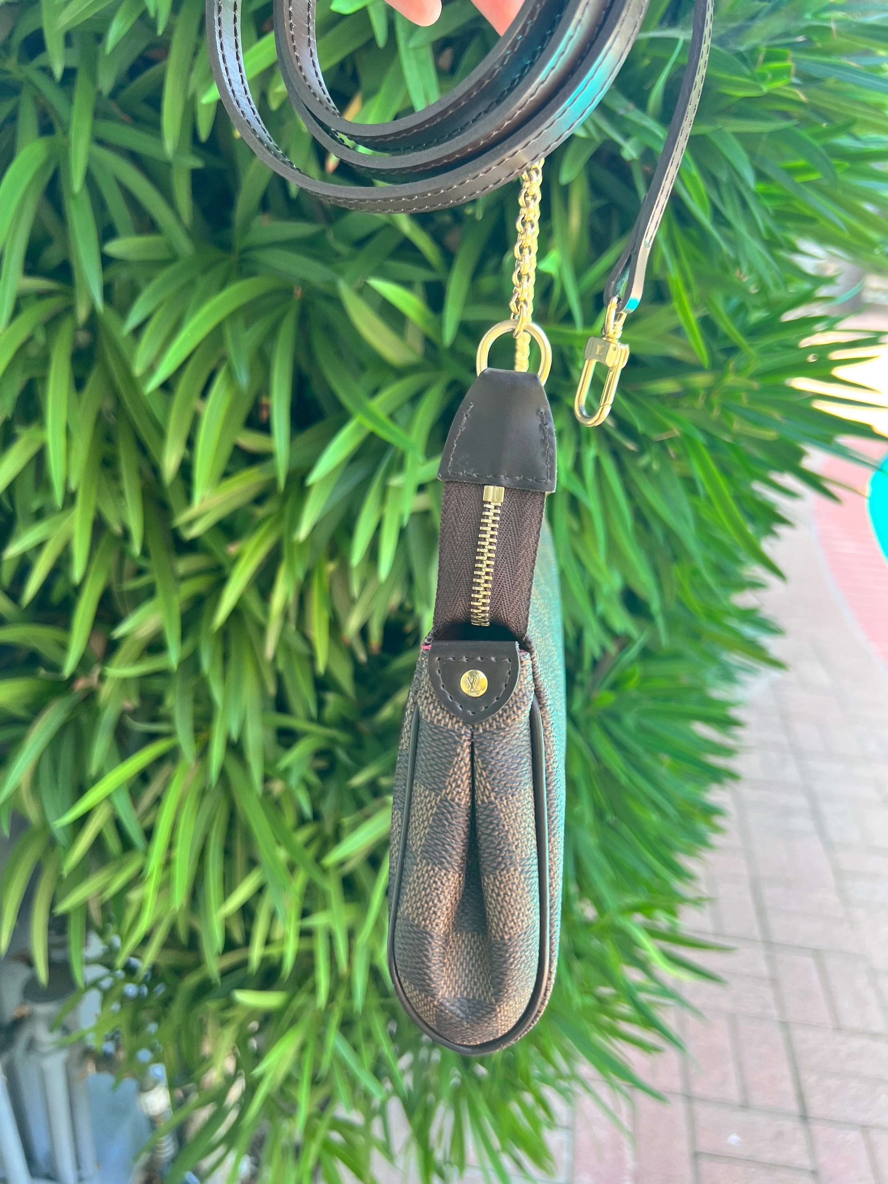 Louis Vuitton Damier Ebene Eva crossbody shoulder bag