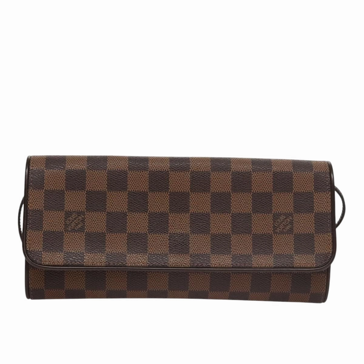 LOUIS VUITTON Damier Ebene Pochette Twin GM Shoulder Bag SPO LV 107427A