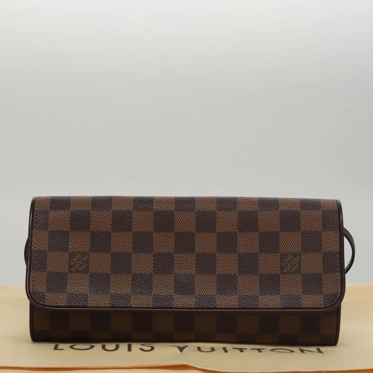 LOUIS VUITTON Damier Ebene Pochette Twin GM Shoulder Bag SPO LV 107427A