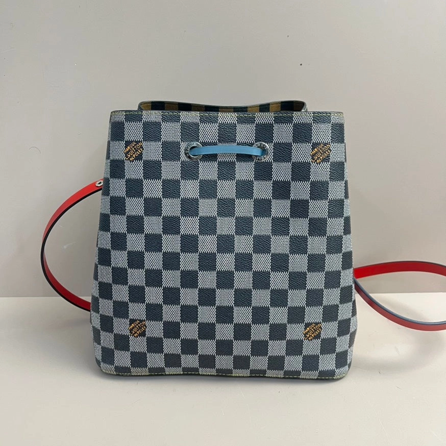 Louis Vuitton Damier Neo Noe Blue Grey Crossbody Bag