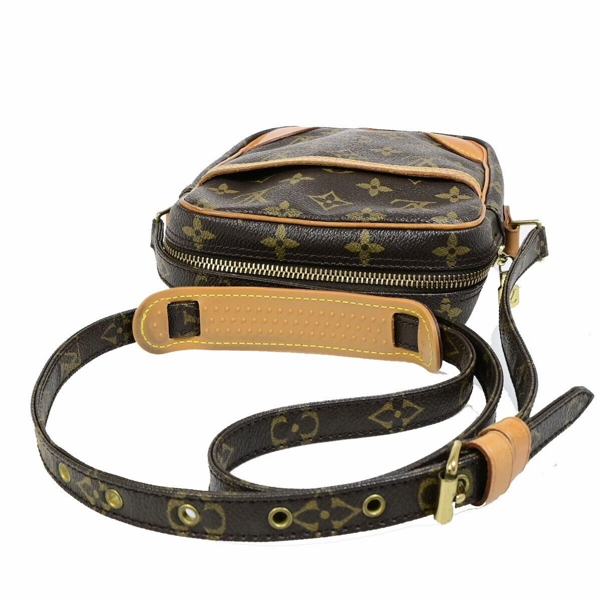 Louis Vuitton Danube Brown Gold Plated Shoulder Bag