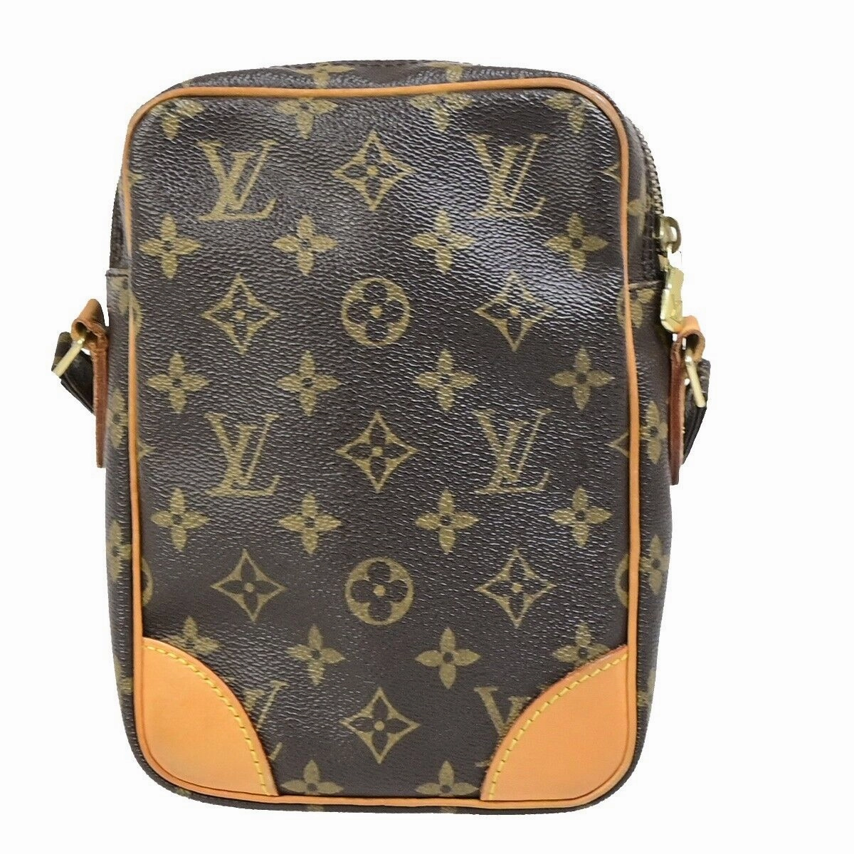 Louis Vuitton Danube Brown Gold Plated Shoulder Bag