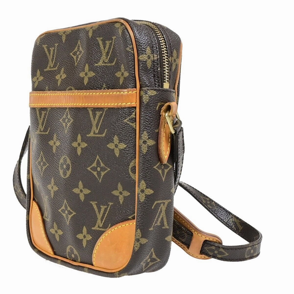 Louis Vuitton Danube Brown Gold Plated Shoulder Bag