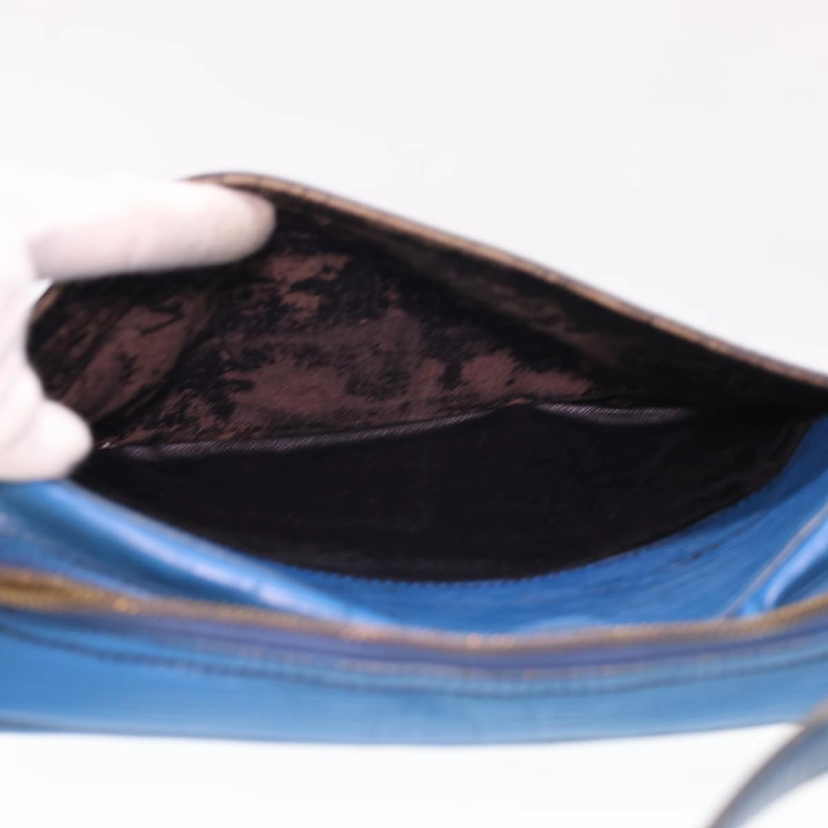 LOUIS VUITTON Epi June Feuille Shoulder Bag Blue M52155 LV 40091
