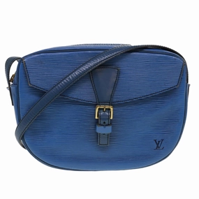 LOUIS VUITTON Epi June Feuille Shoulder Bag Blue M52155 LV 40091