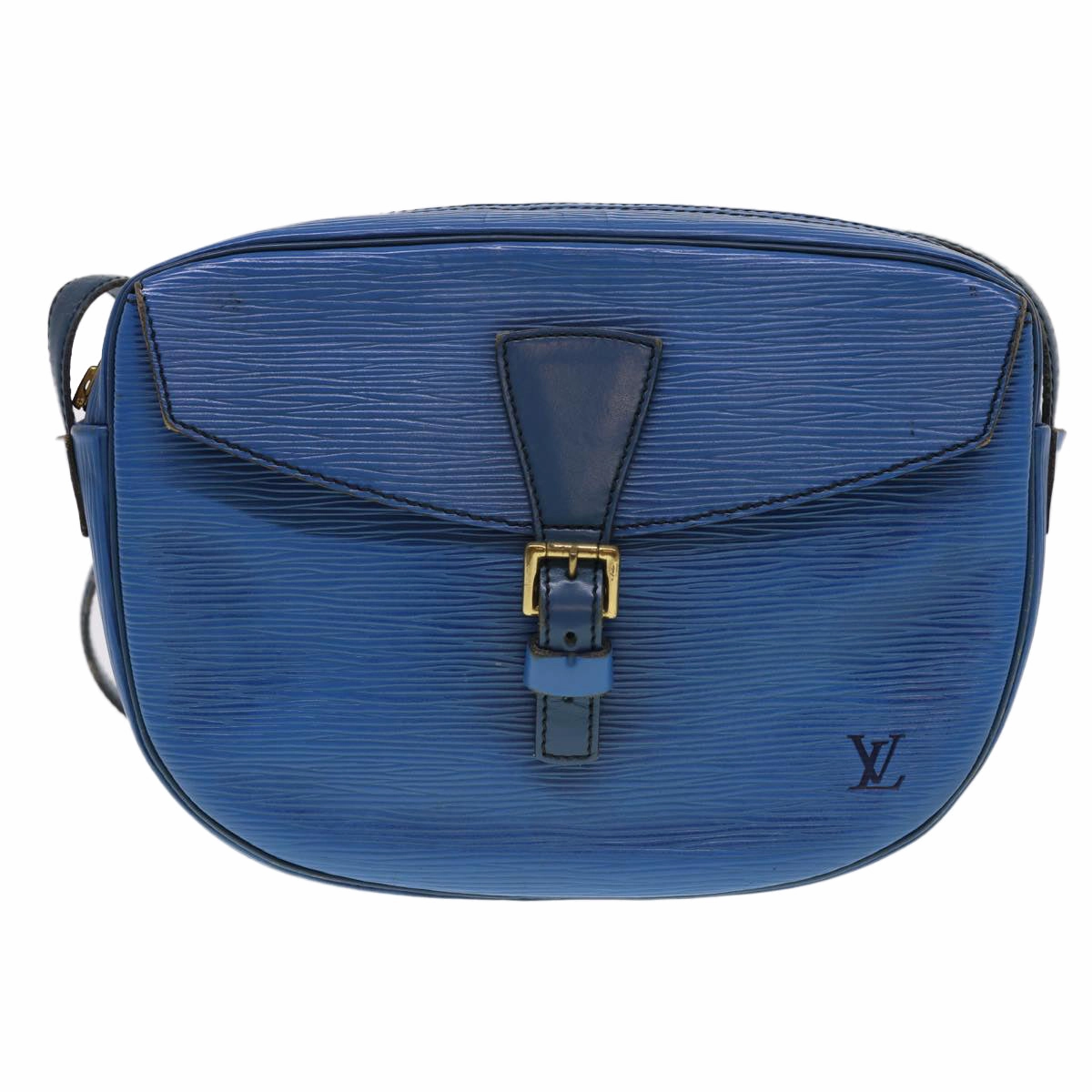LOUIS VUITTON Epi June Feuille Shoulder Bag Blue M52155 LV 40091