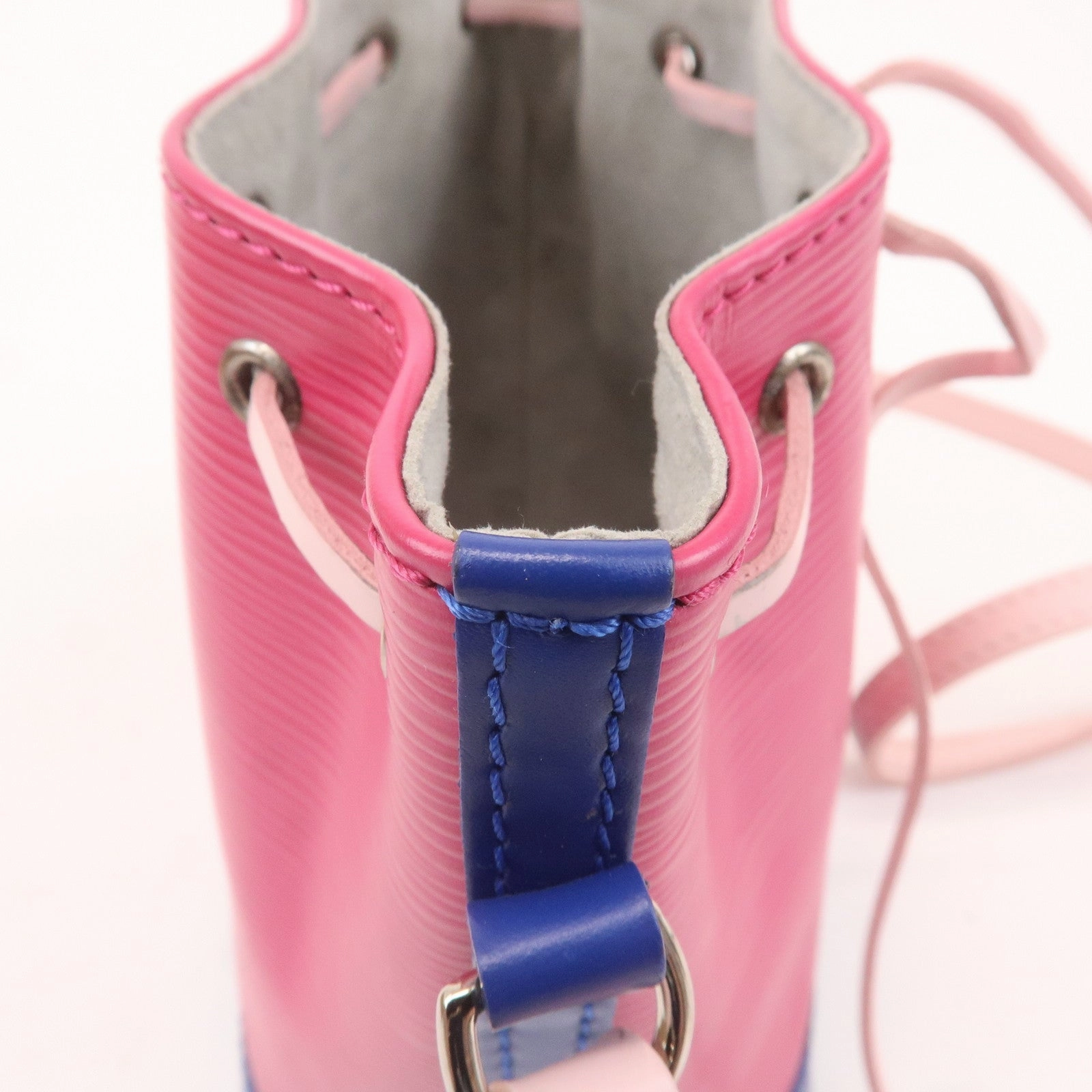 Louis Vuitton Epi Nano Noe Shoulder Bag Pink Blue M42502
