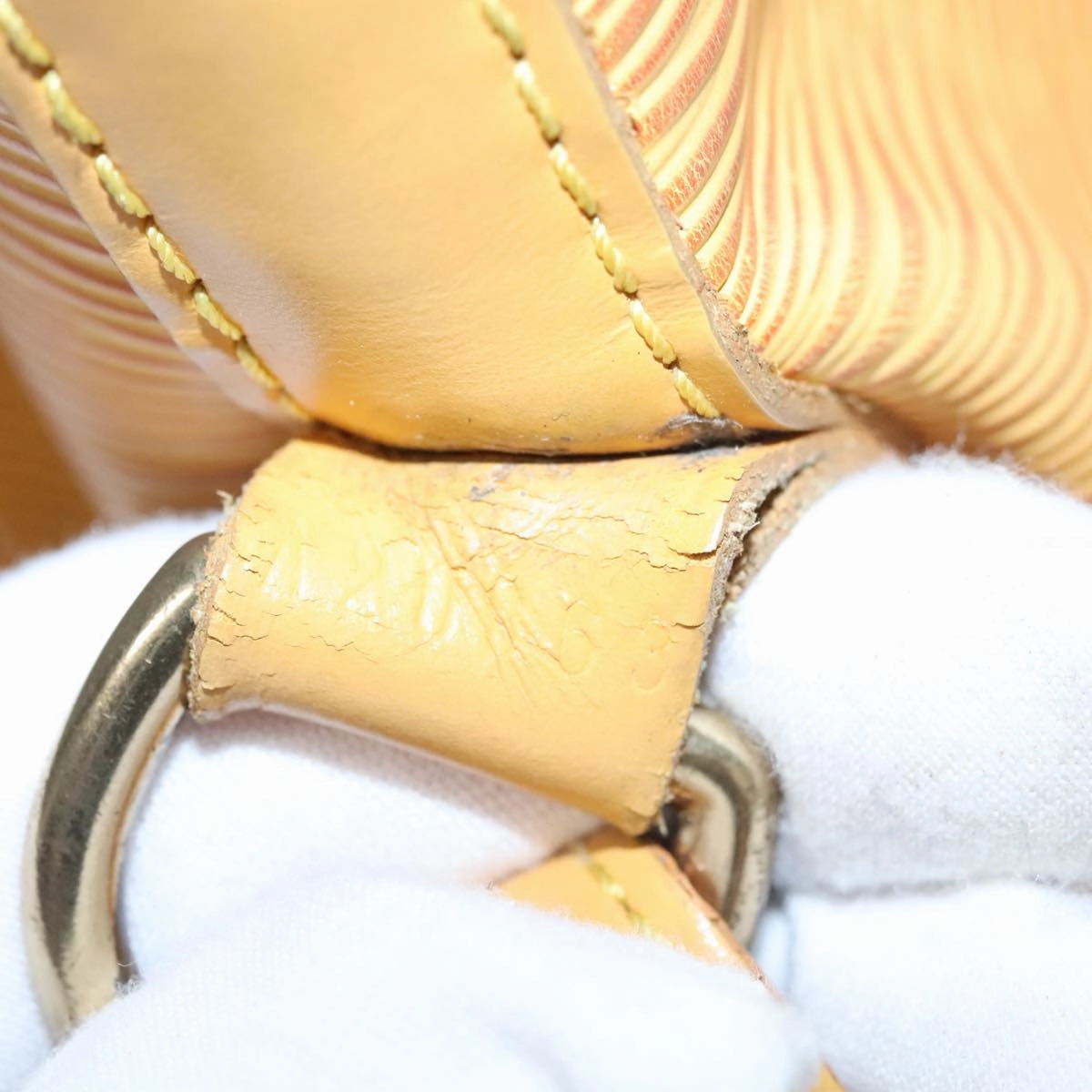 LOUIS VUITTON Epi Petit Noe Shoulder Bag Yellow M44102 LV 107472