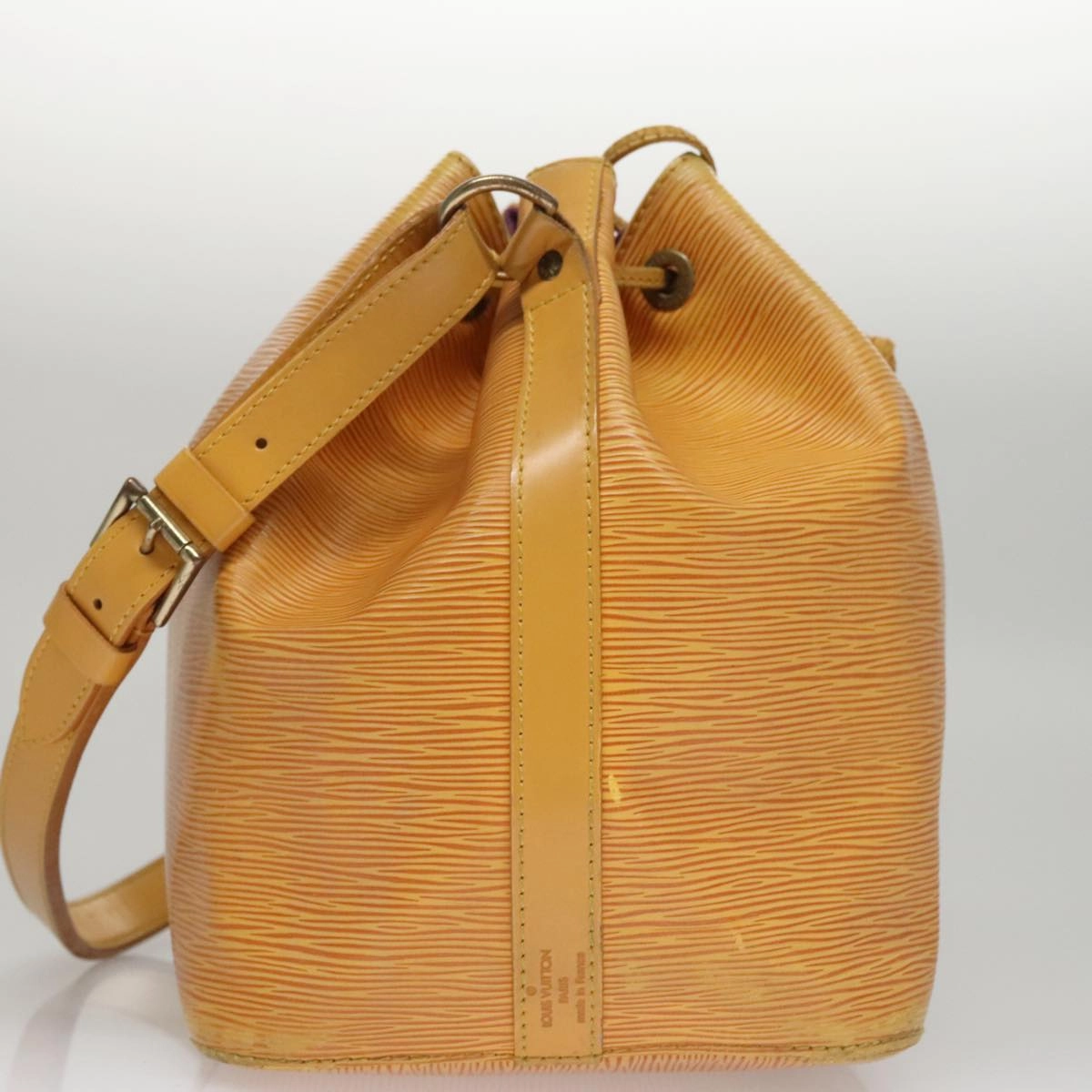 LOUIS VUITTON Epi Petit Noe Shoulder Bag Yellow M44102 LV 107472