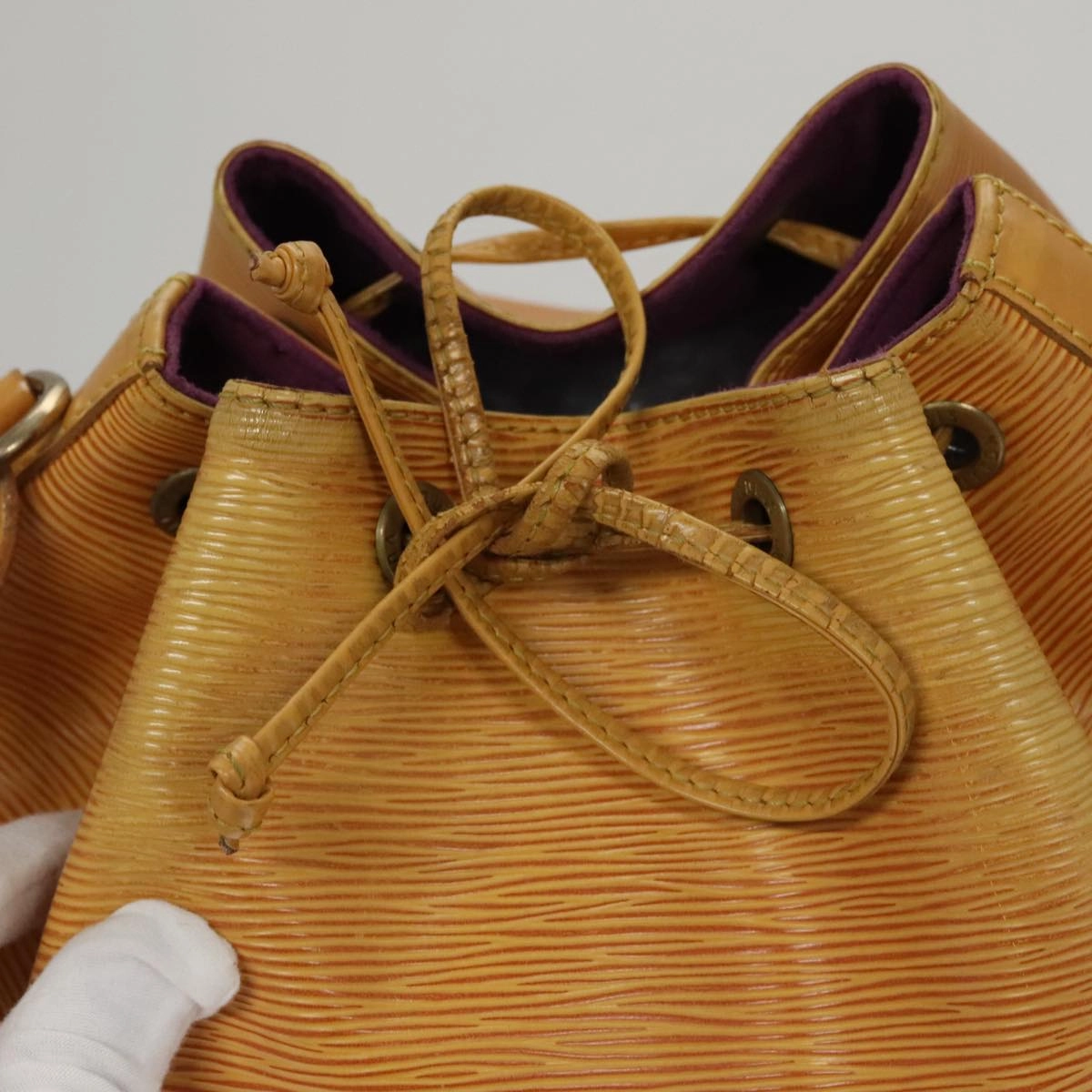 LOUIS VUITTON Epi Petit Noe Shoulder Bag Yellow M44102 LV 107472