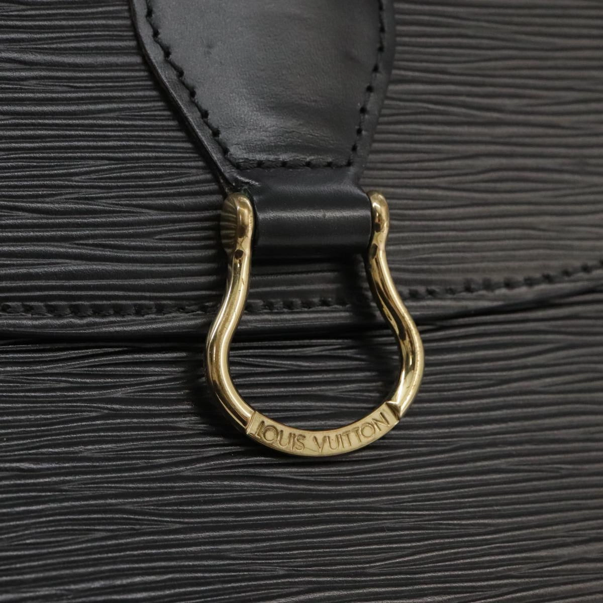 LOUIS VUITTON Epi Saint Cloud GM Shoulder Bag Black Noir M52192 LV ep7029