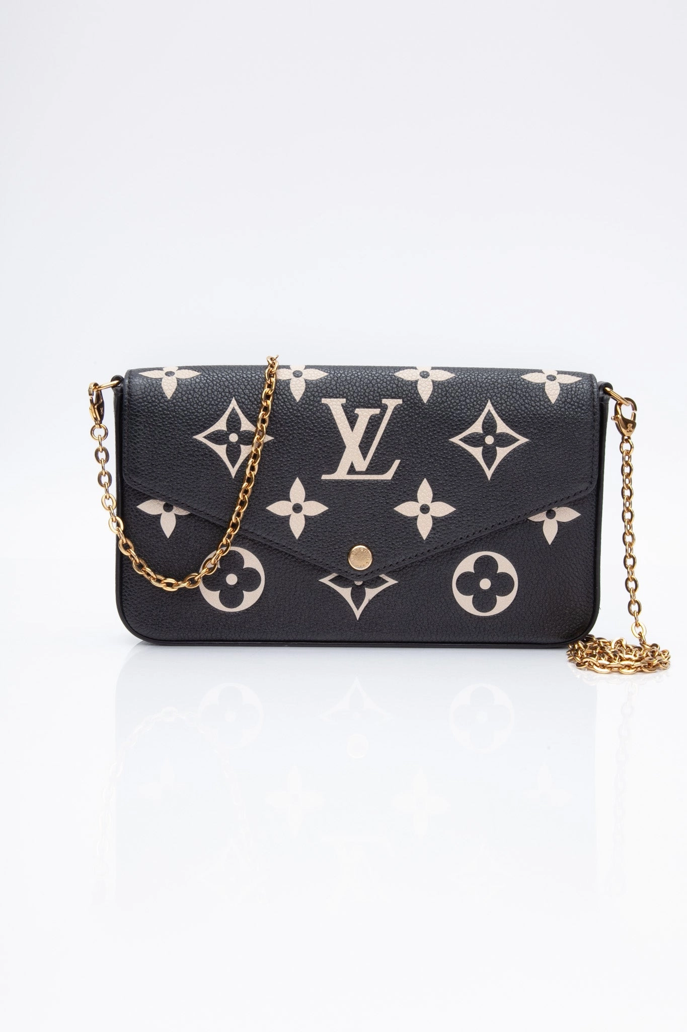 LOUIS VUITTON Flicie Bicolor Pochette Monogram Empreinte Leather Crossbody