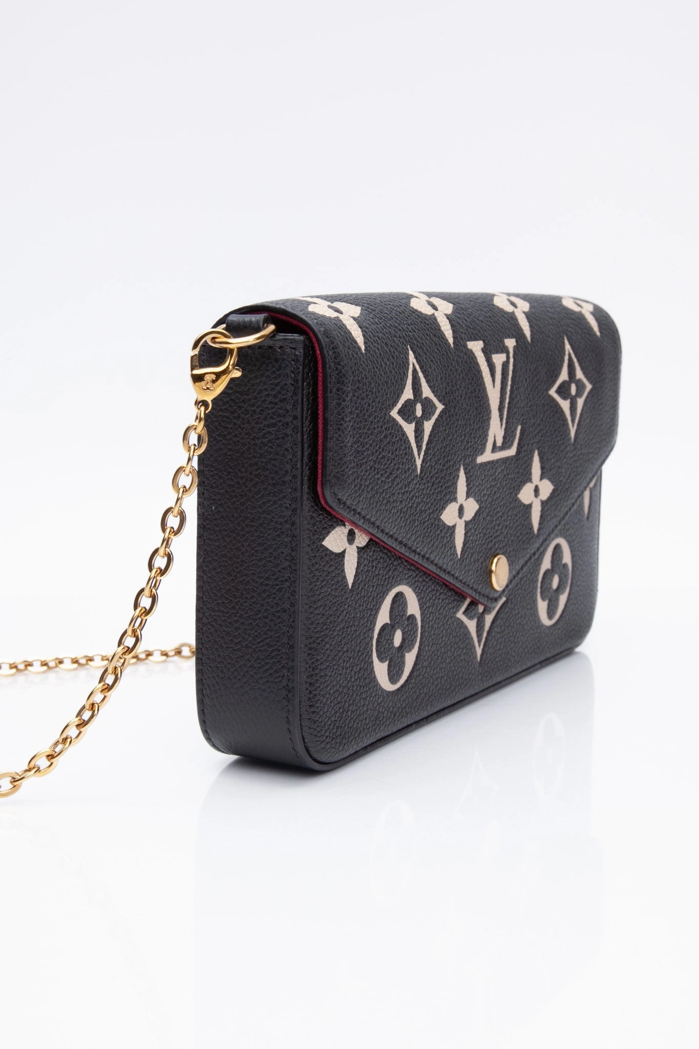 LOUIS VUITTON Flicie Bicolor Pochette Monogram Empreinte Leather Crossbody