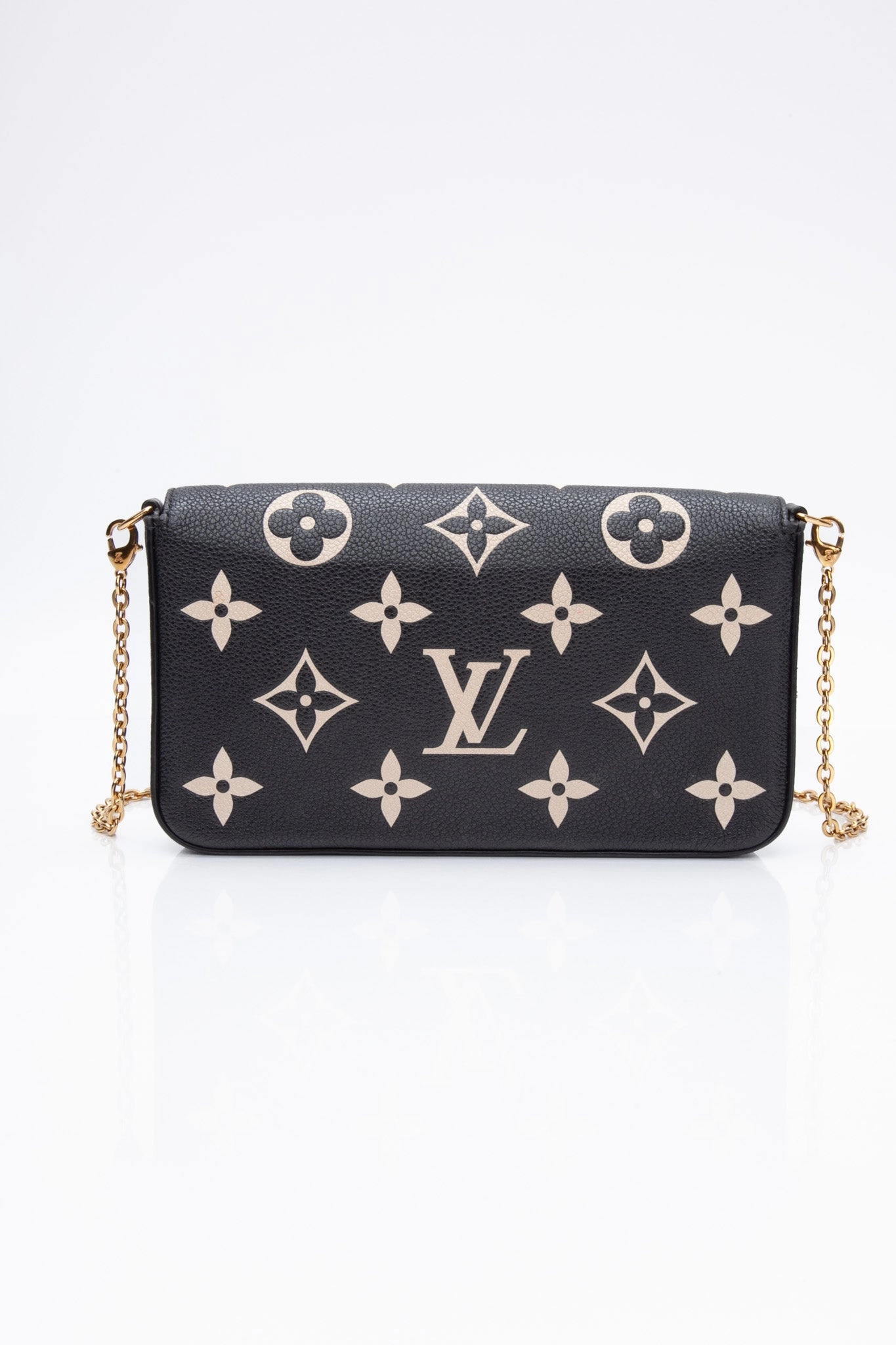 LOUIS VUITTON Flicie Bicolor Pochette Monogram Empreinte Leather Crossbody