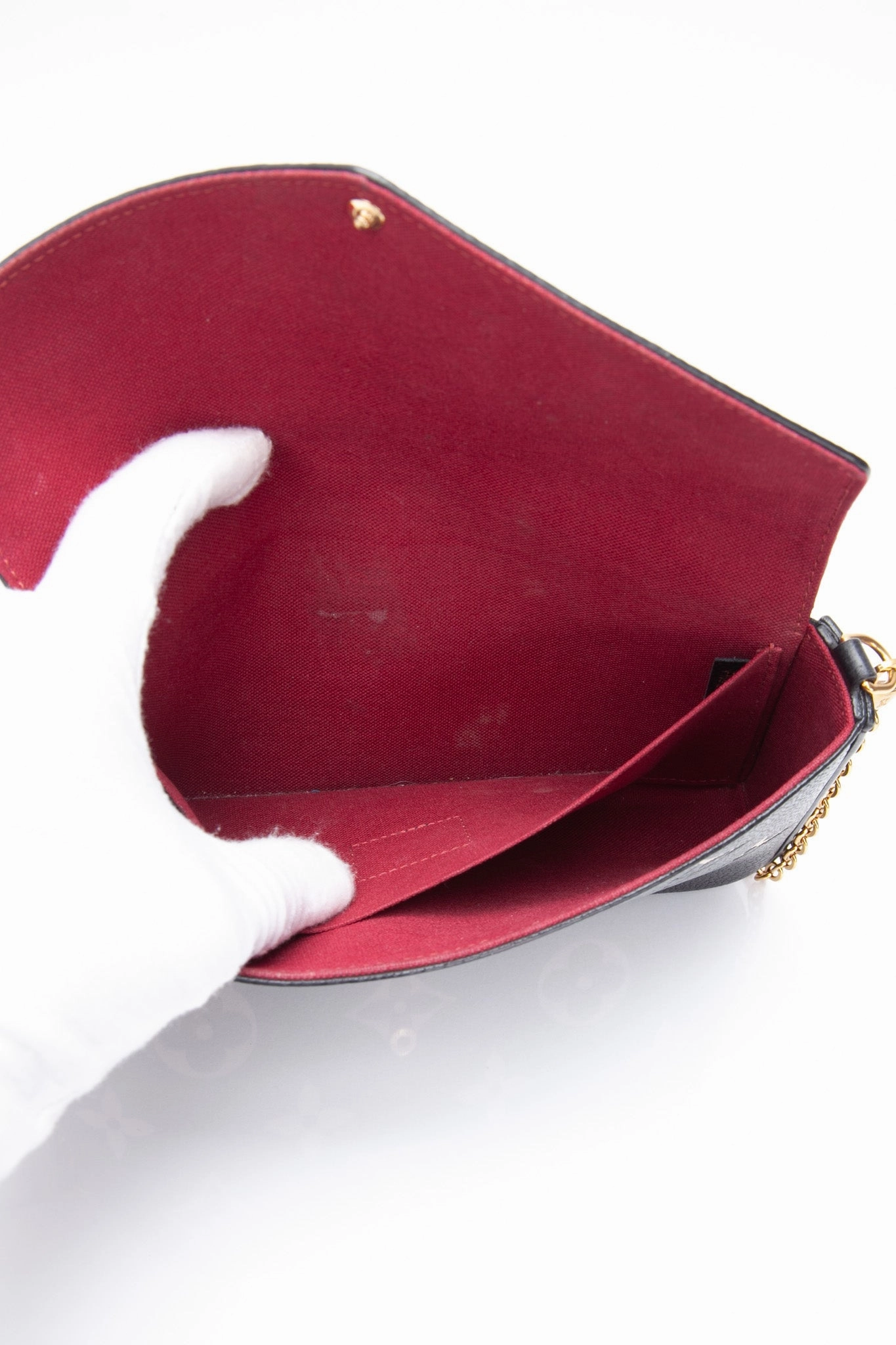 LOUIS VUITTON Flicie Bicolor Pochette Monogram Empreinte Leather Crossbody