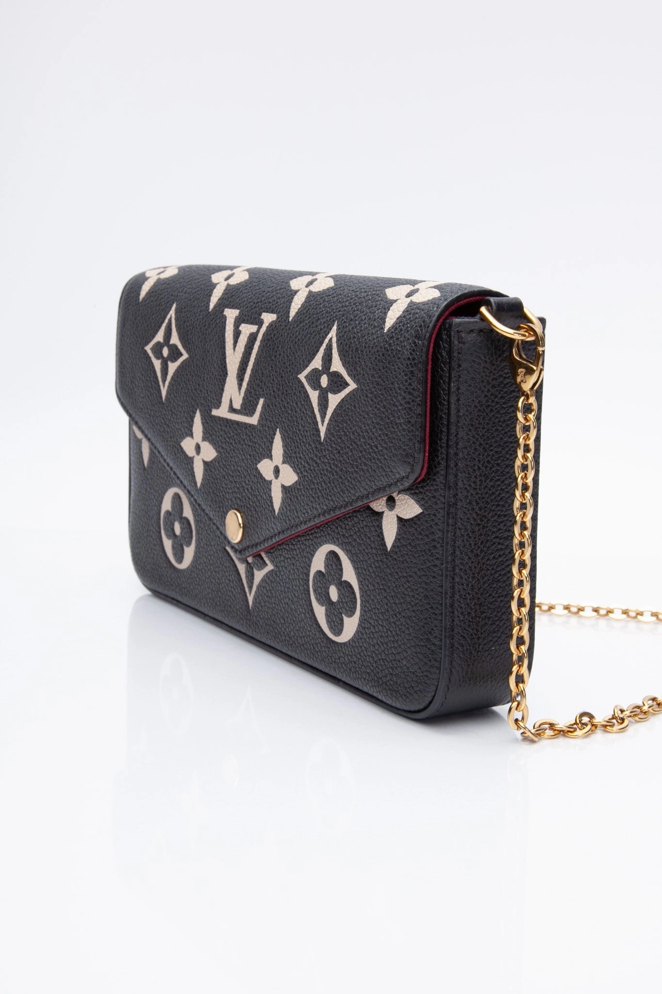 LOUIS VUITTON Flicie Bicolor Pochette Monogram Empreinte Leather Crossbody