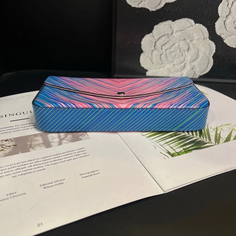 Louis Vuitton Limited Edition Pink Blue Three-in-One Crossbody Bag