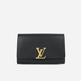 Louis Vuitton Louis Vuitton - Chain Louise Clutch - Black Calfskin GHW - Pre-Loved