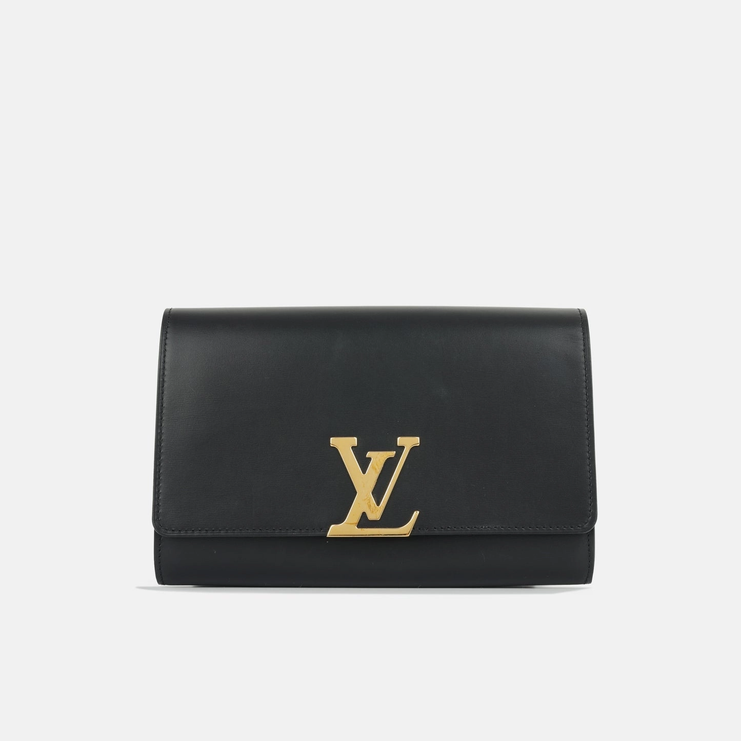 Louis Vuitton Louis Vuitton - Chain Louise Clutch - Black Calfskin GHW - Pre-Loved