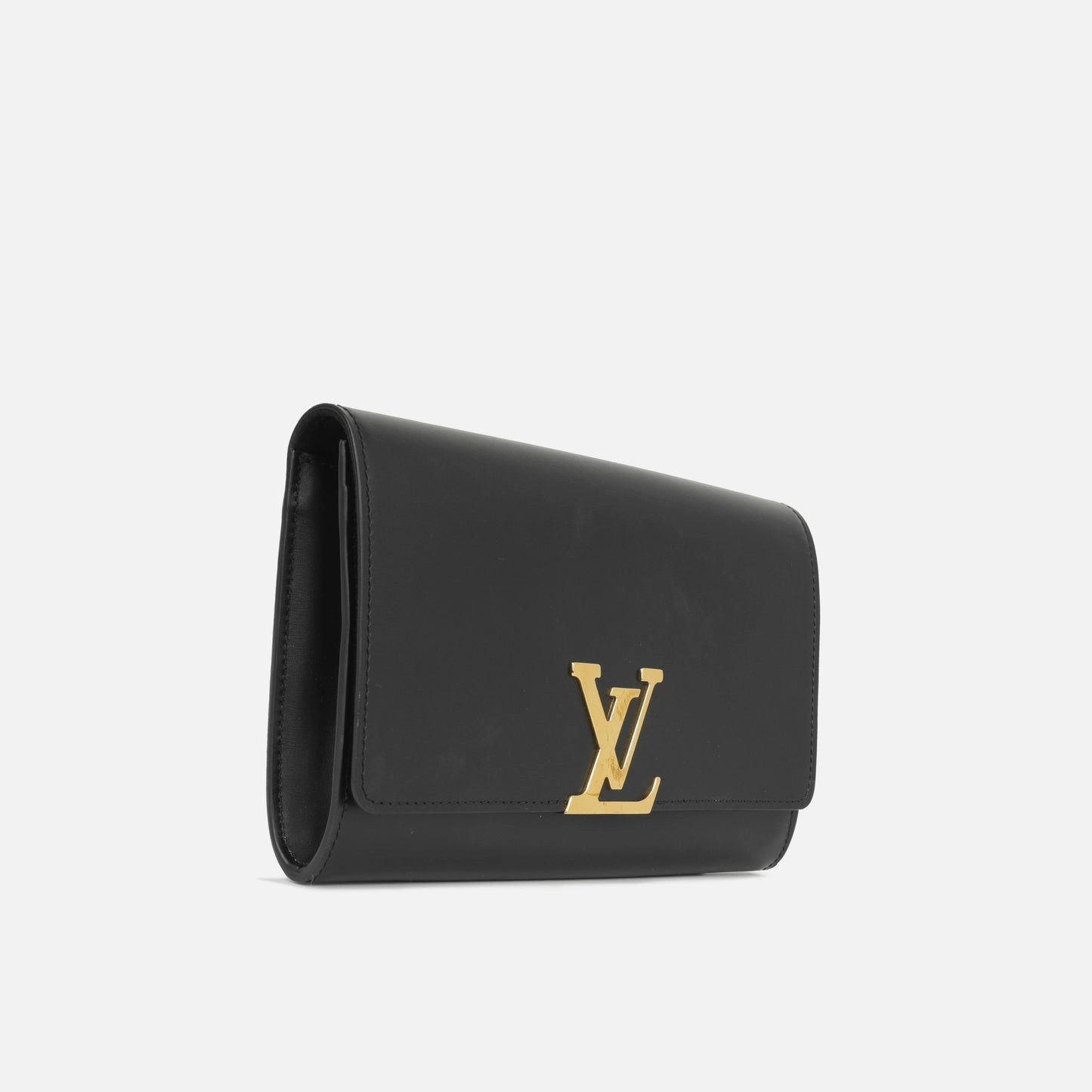 Louis Vuitton Louis Vuitton - Chain Louise Clutch - Black Calfskin GHW - Pre-Loved