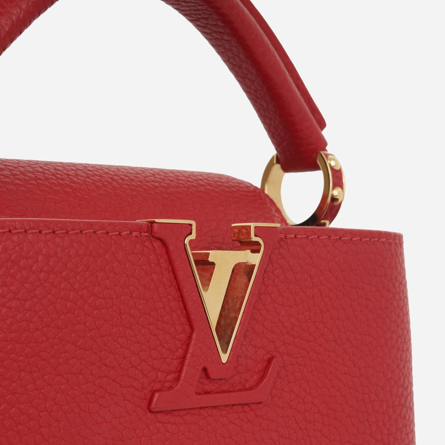 Louis Vuitton Louis Vuitton - Mini Capucines Bag - Red Taurillon Leather GHW - Pre-loved