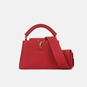 Louis Vuitton Louis Vuitton - Mini Capucines Bag - Red Taurillon Leather GHW - Pre-loved