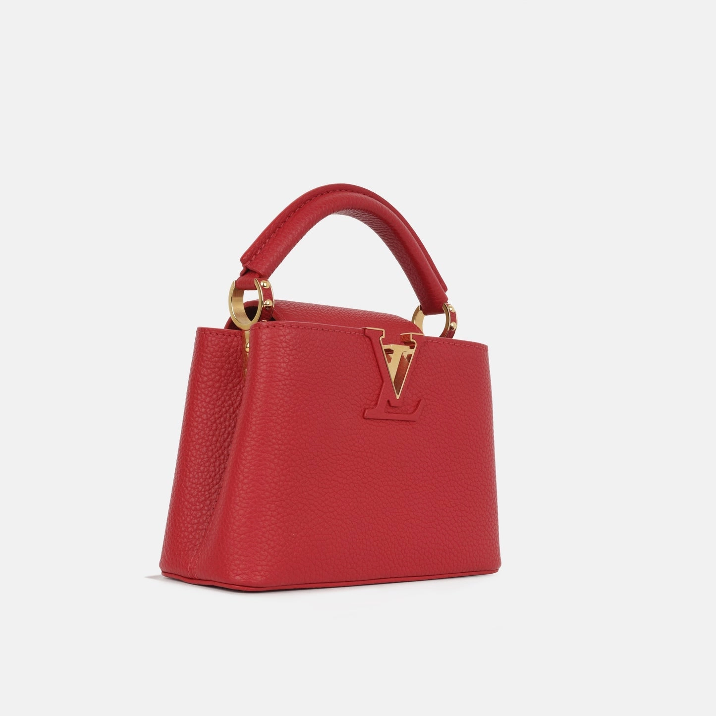 Louis Vuitton Louis Vuitton - Mini Capucines Bag - Red Taurillon Leather GHW - Pre-loved