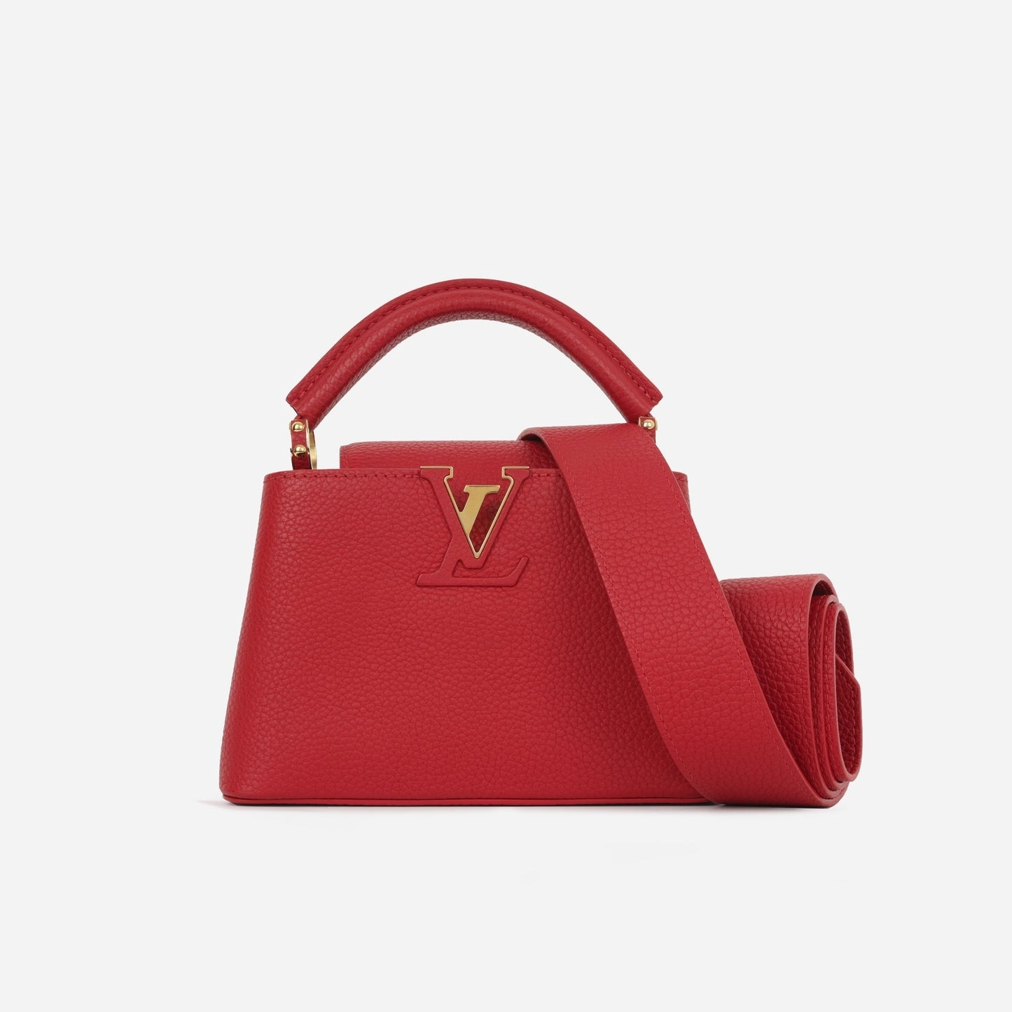 Louis Vuitton Louis Vuitton - Mini Capucines Bag - Red Taurillon Leather GHW - Pre-loved