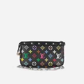 Louis Vuitton LV x TM Pochette Accessoires - Multicolore Murakami Monogram SHW - 2024 - Pre-Loved