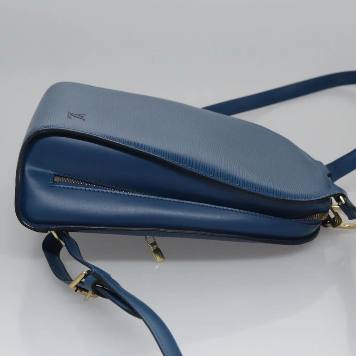 Louis Vuitton Mabillon Blue Leather Backpack Bag