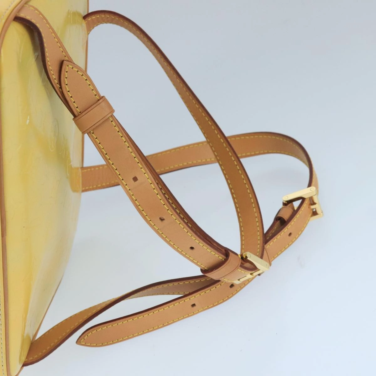 Louis Vuitton Marly Beige Patent Leather Backpack Bag