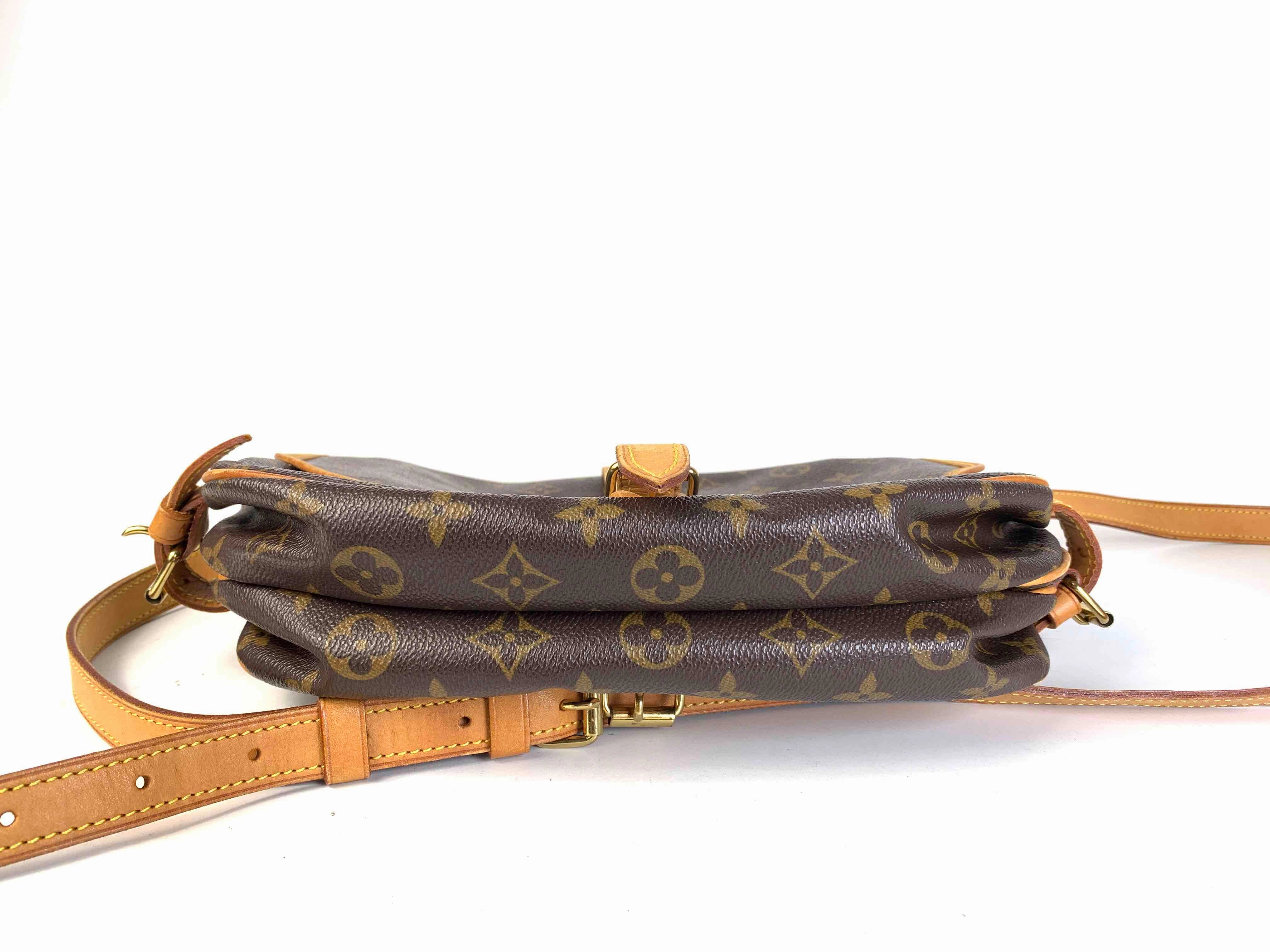 Louis Vuitton Monogram Canvas Crossbody Bag Brown