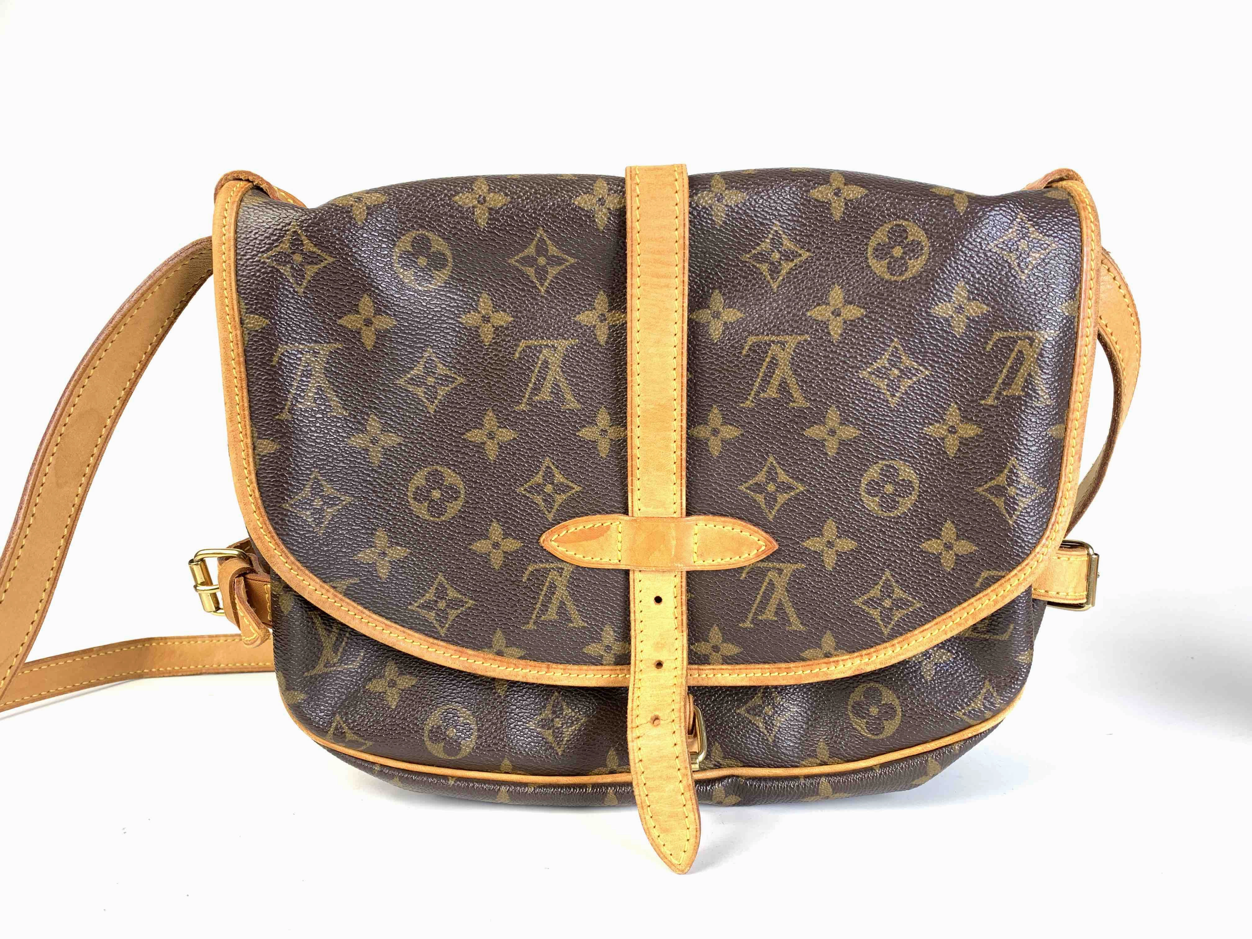 Louis Vuitton Monogram Canvas Crossbody Bag Brown