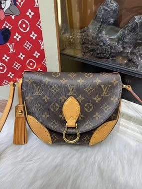 Louis Vuitton Monogram Canvas Crossbody Bag Brown Medium