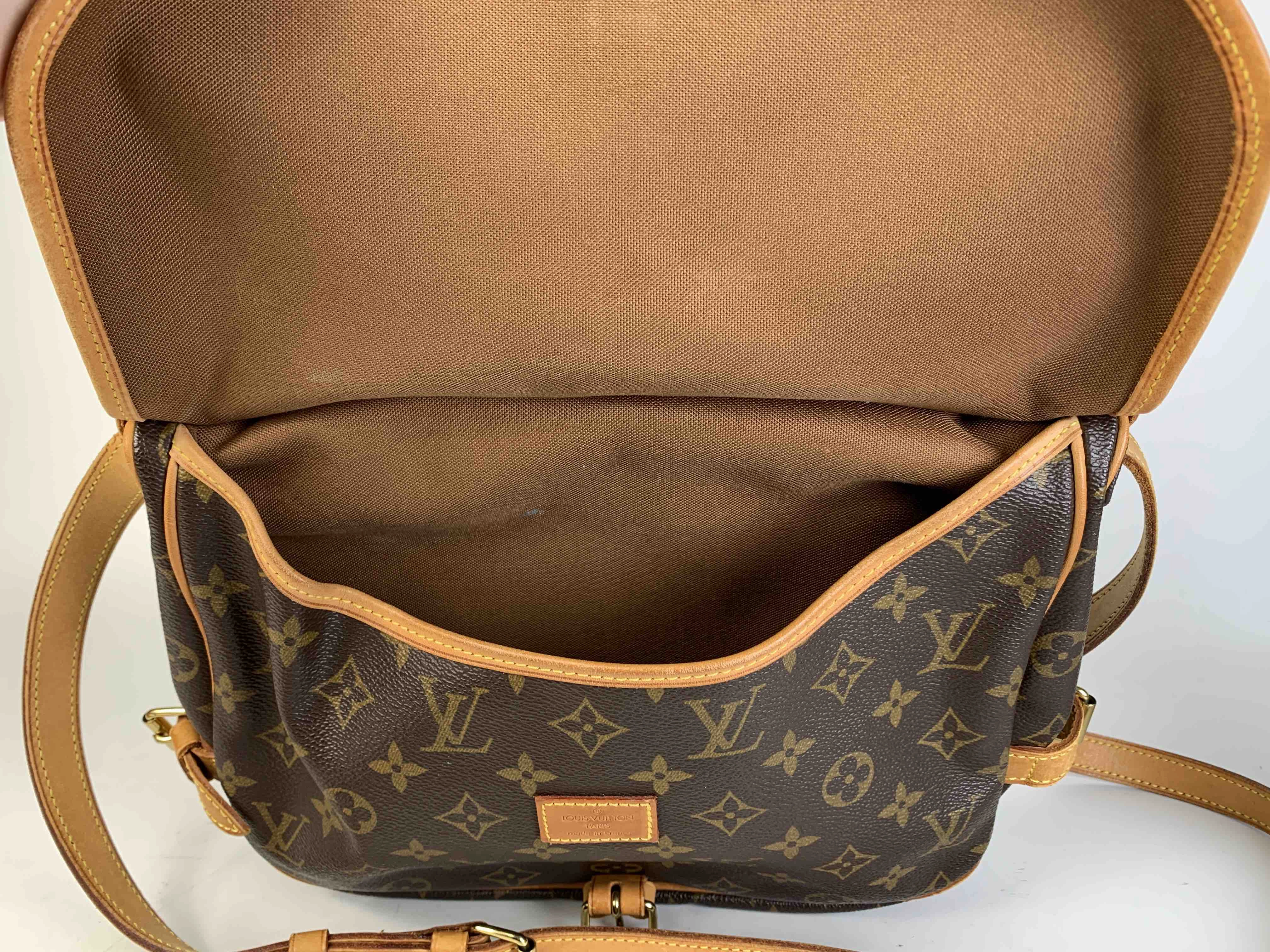 Louis Vuitton Monogram Canvas Crossbody Bag Brown
