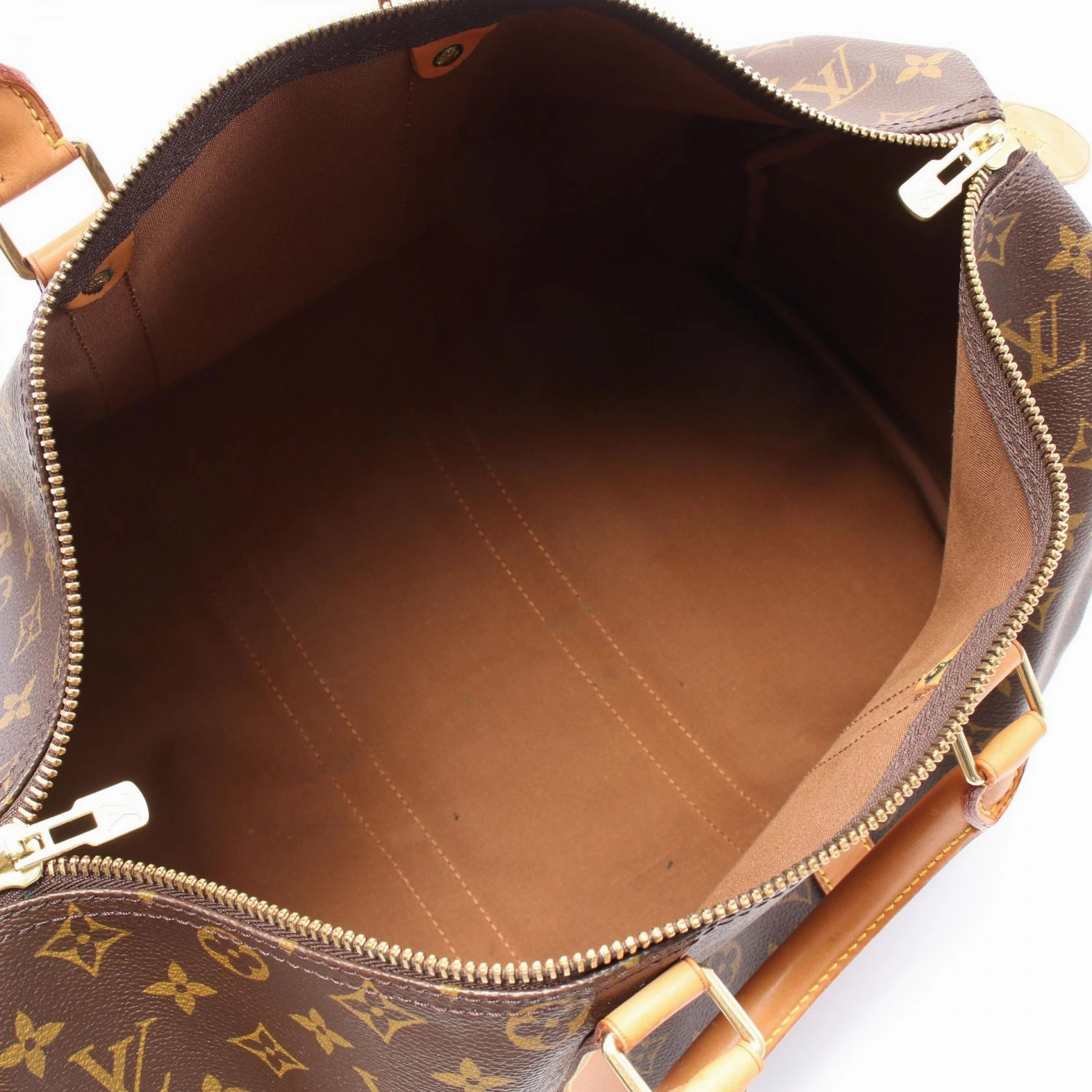 Louis Vuitton Monogram Canvas Leather Keepall 45 Bag