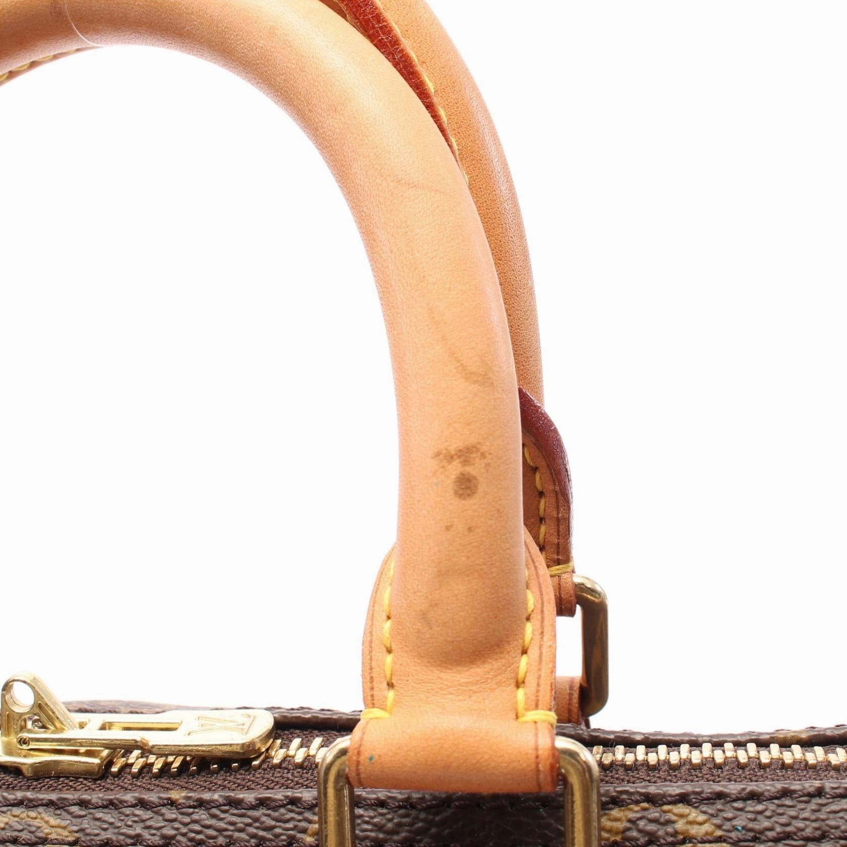Louis Vuitton Monogram Canvas Leather Keepall 45 Bag