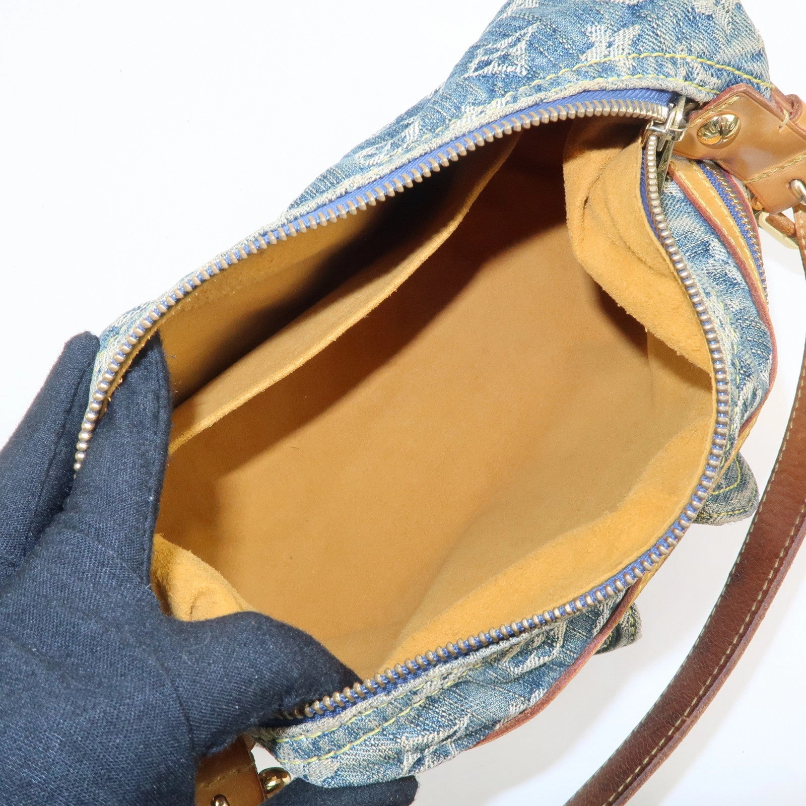 Louis Vuitton Monogram Denim Baggy PM Shoulder Bag M95049