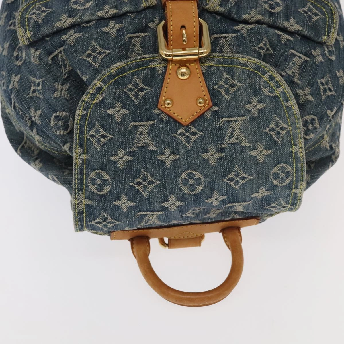 LOUIS VUITTON Monogram Denim Sac A DosGM Backpack Blue M95056 LV 106296A