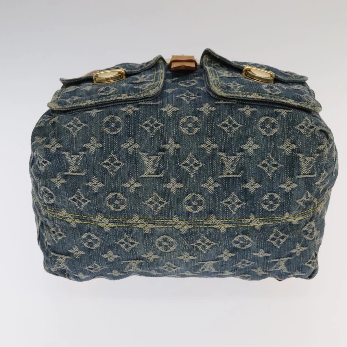 LOUIS VUITTON Monogram Denim Sac A DosGM Backpack Blue M95056 LV 106296A