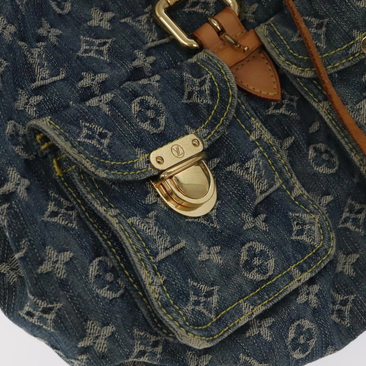 LOUIS VUITTON Monogram Denim Sac A DosGM Backpack Blue M95056 LV 106296A