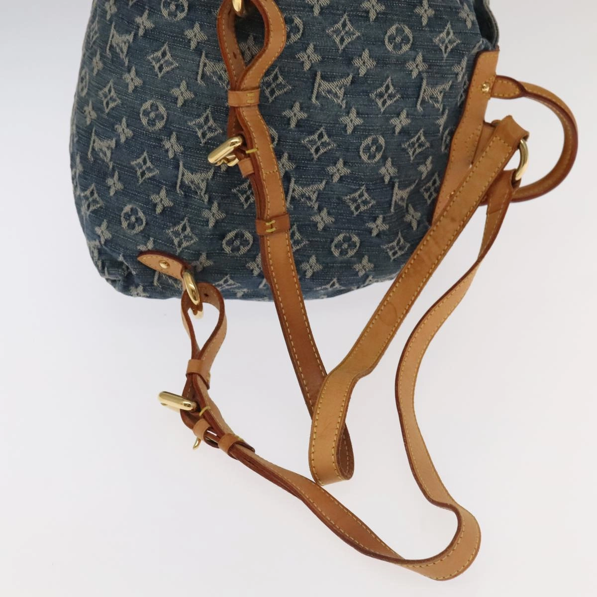 LOUIS VUITTON Monogram Denim Sac A DosGM Backpack Blue M95056 LV 106296A