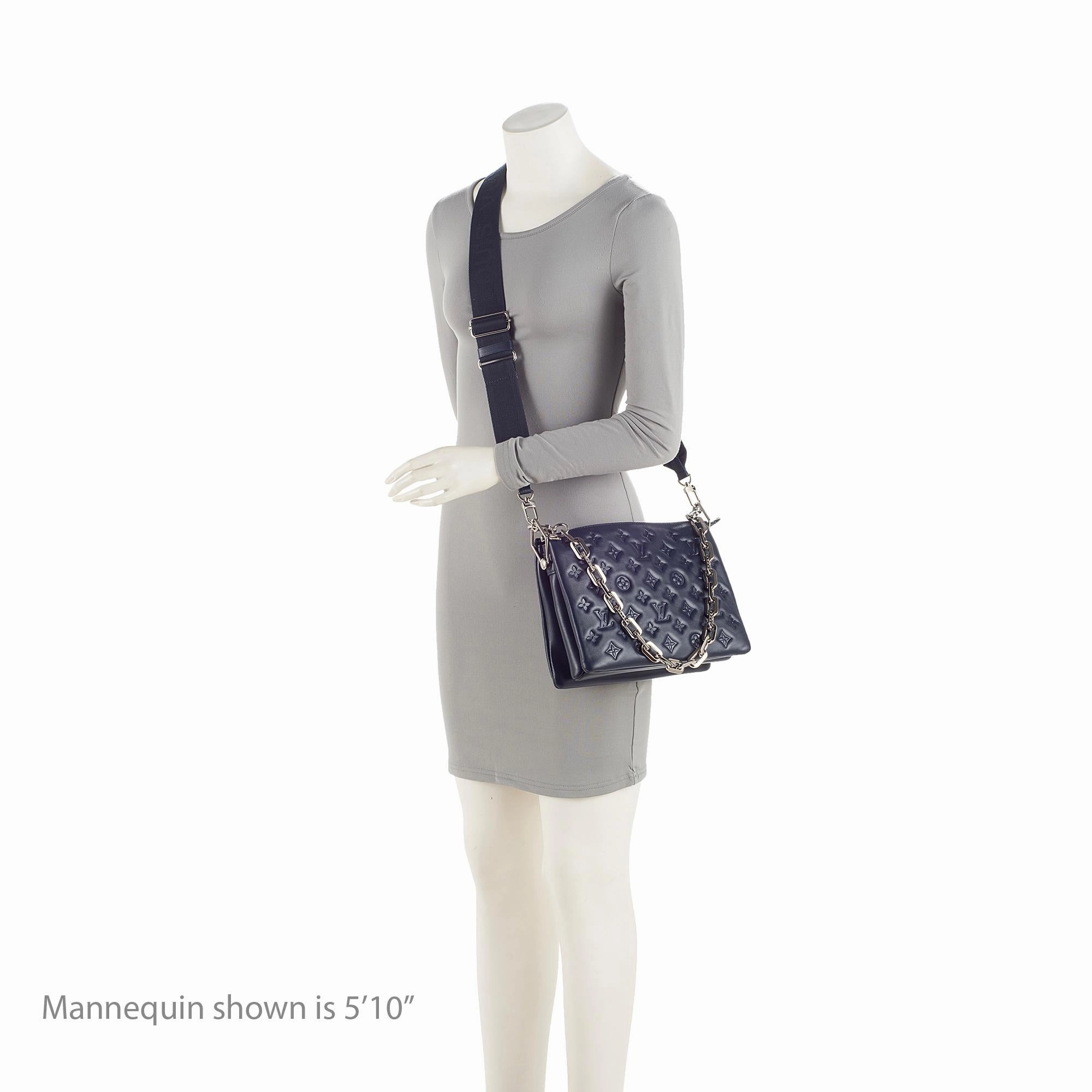 Louis Vuitton Monogram Embossed Lambskin Coussin PM Shoulder Bag (SHF-jwrSkh)