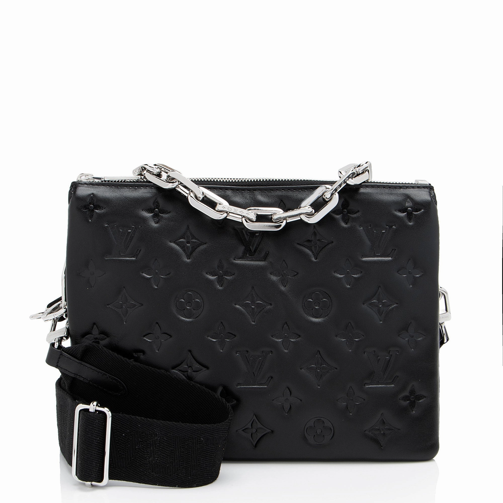Louis Vuitton Monogram Embossed Lambskin Coussin PM Shoulder Bag (SHF-jwrSkh)