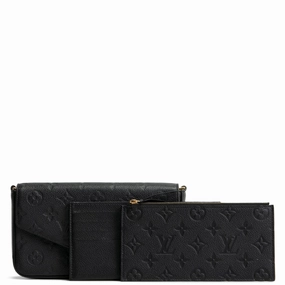LOUIS VUITTON Monogram Empreinte Felicie Pochette - Black OUTLET FINAL SALE