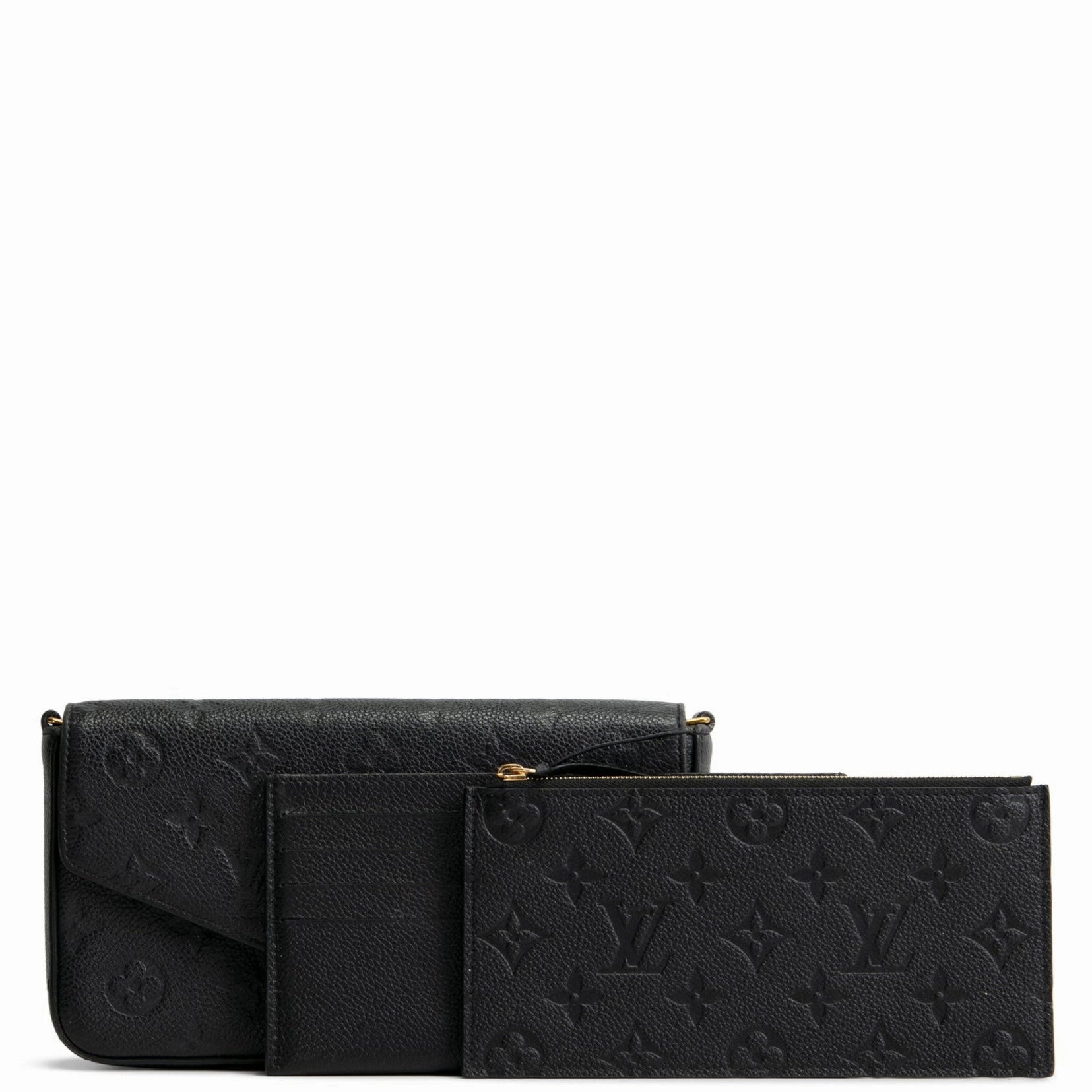 LOUIS VUITTON Monogram Empreinte Felicie Pochette - Black OUTLET FINAL SALE