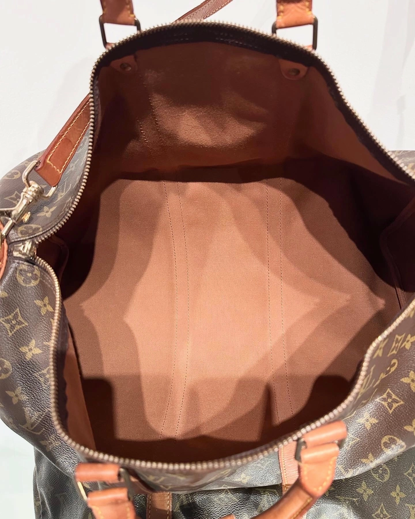 LOUIS VUITTON Monogram Keepall 50 Bandouliere Duffle Bag