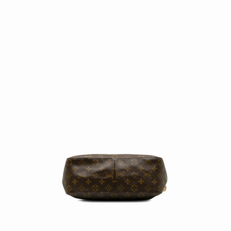 Louis Vuitton Monogram Looping Tote Shoulder Bag PVC/Leather Brown M51145
